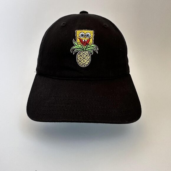 Spongebob Squarepants Nickelodeon Dad Hat Pineapple Adjustable Strap Back Black - Picture 3 of 10